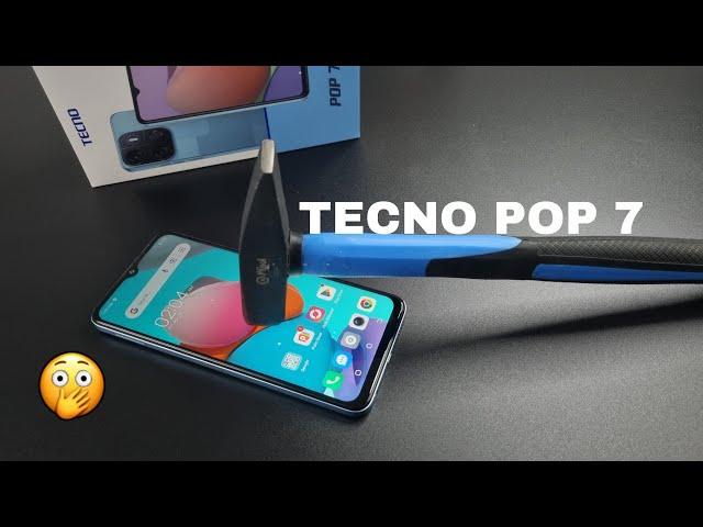 Tecno POP 7 Screen Scratch Test | Tecno Pop 7 Durability Test ️