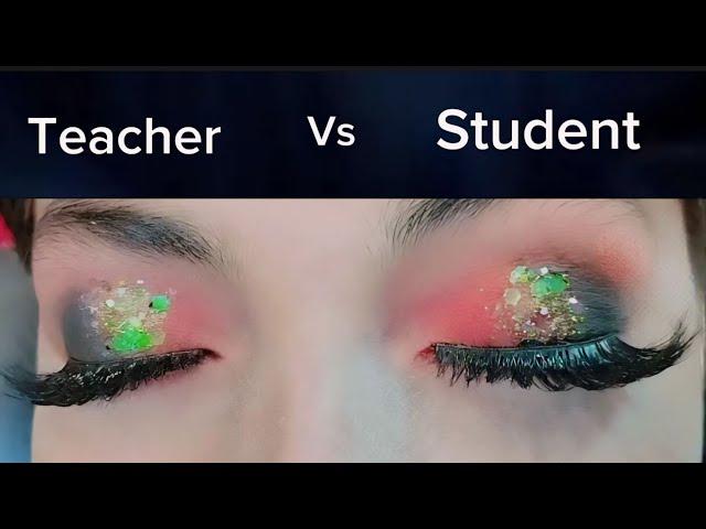 Makeup Class Day -2 |Teacher Vs Student ||Makeup Tutorial With orange Dress