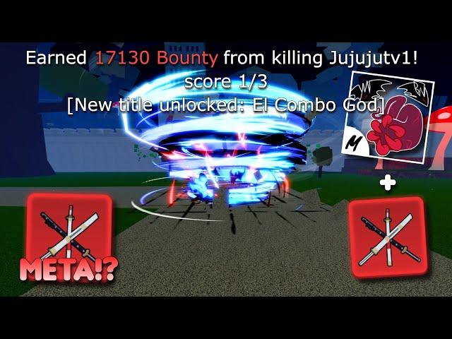Low level PVP using True Triple Katana + Sanguine Art #17 (Blox Fruit)