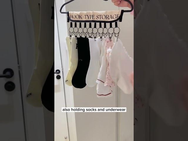 This little gadget saves me so much space and can be used on travel too! #homehack #homeorganization