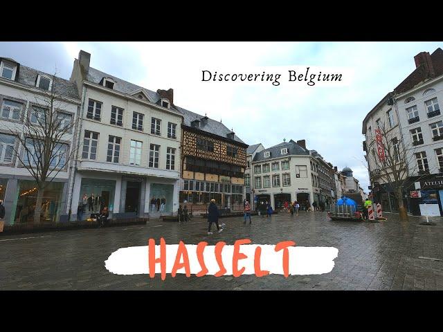 Hasselt Belgium city center walk and museums HD