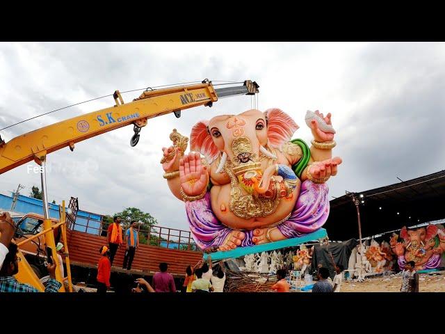 Biggest Ganpati of Hyderabad transporting to Nirmal | Grand arrival of lord ganesh in Hyderabad 2024