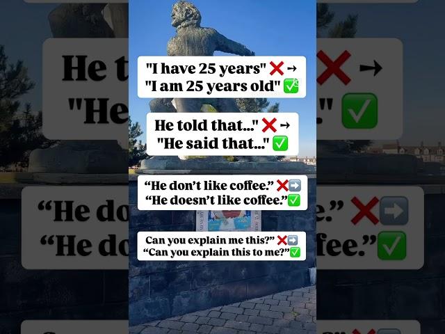 English mistakes & how to fix them! #EnglishMistakes #LearnEnglish #GrammarTips #SpeakFluently