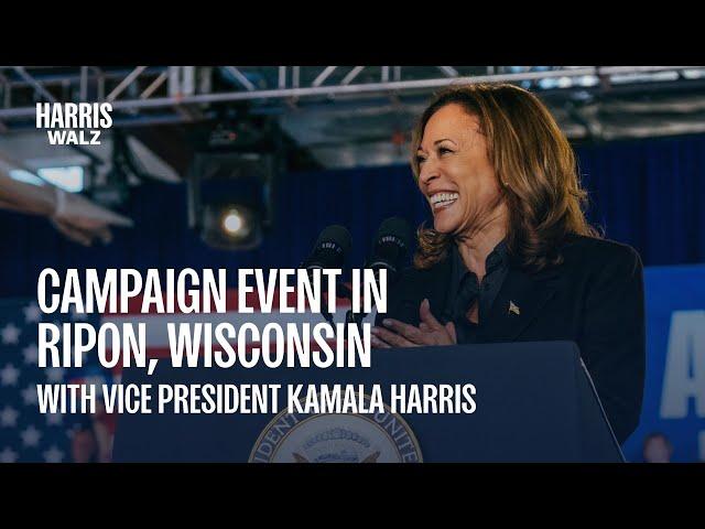 VP Kamala Harris and Congresswoman Liz Cheney Live from Ripon Event | Harris-Walz 2024