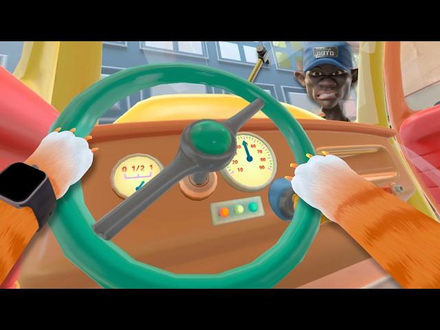 CRAZY CAT CRASHES CAR! - I Am Cat VR