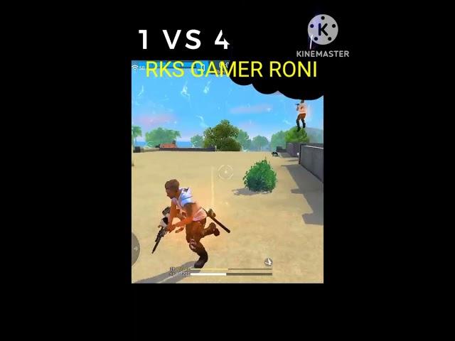 RKS GAMER RONI 1VS4 GAMPLAY CS MODE  FF SOT