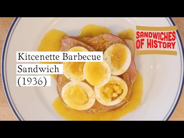 Kitchenette Barbecue Sandwich (1936) on Sandwiches of History⁣