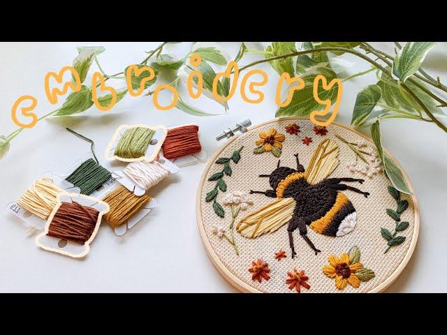 hand embroidery 101 + bee embroidery tutorial