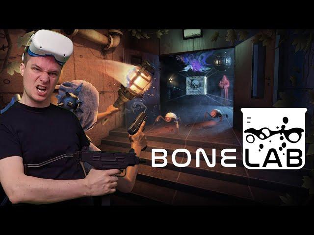 BONELAB 10min review! The new action physics experiment sandbox VR game