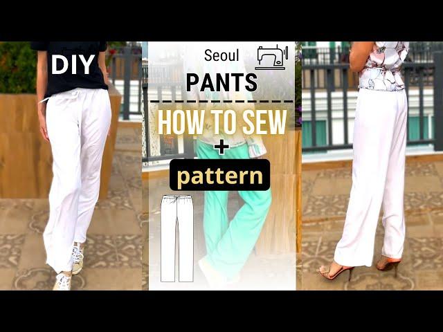 DIY UniSex Pants & Shorts Quick & Easy +  Sewing Pattern | How to sew 5 min SEOUL Pants & Shorts