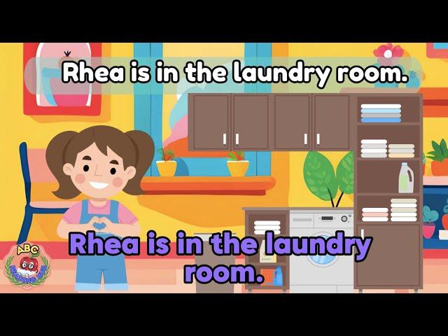 Reading Practice with Basic Sentences: Explore Rooms in a House | Fun Learning for Kids