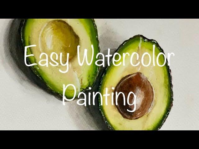 [Still Life Watercolor] | Avocado Watercolor Painting | Realistic Watercolor Tutorial