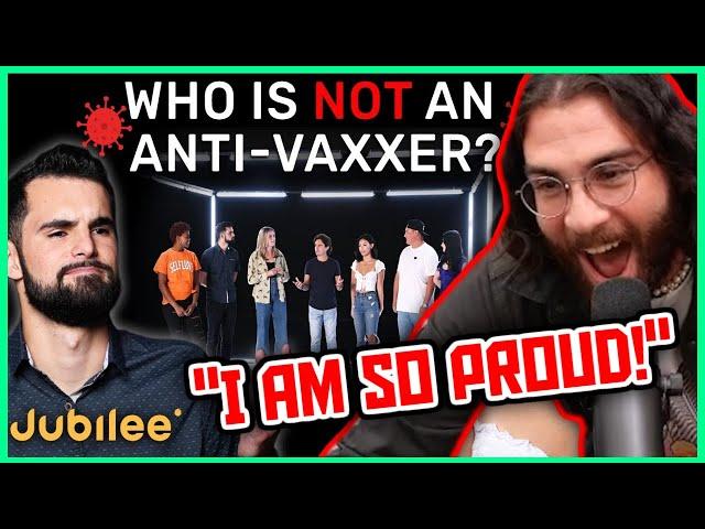 Hasanabi Reacts to 5 Anti-Vaxxers vs 2 Fakes (and a Hasanabi Head) | Jubilee