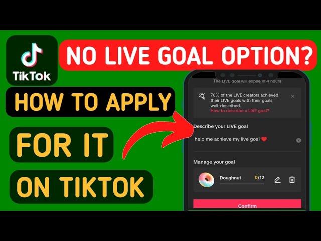 How to get a live goal option on TikTok | fix tiktok live goal not showing