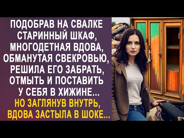 Подобрав на свалке старинный шкаф, многодетная вдова решила его забрать. Но заглянув внутрь...