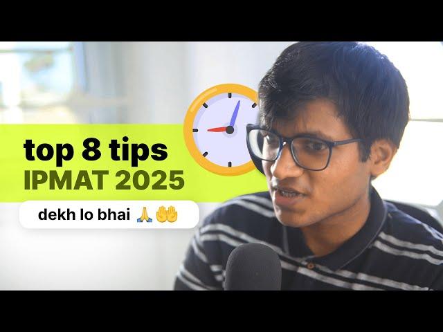 3421 hours until IPMAT Indore 2025. Watch this.