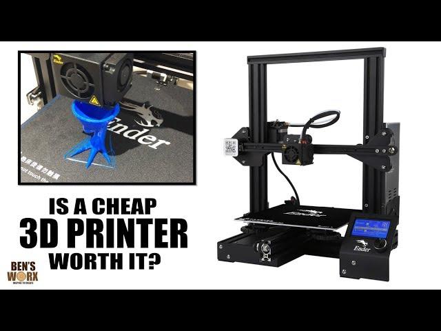 Ender 3 3d printer test print and setup