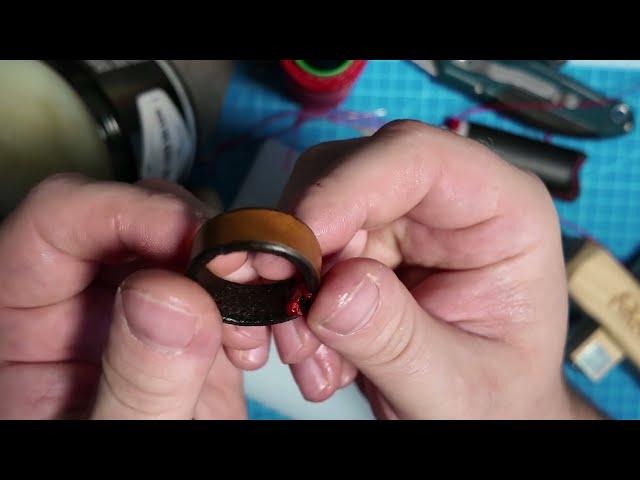 DIY Leder Ring Anleitung  aus Lederreste #diycrafts #diy #leather #leathercraft