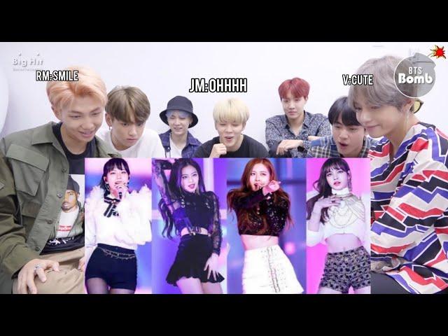 bts reaction to blackpink - 'SO HOT' (fmv)