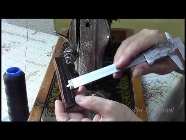 Швейная машина Подольская. Настройка машинки на кожу. Видео №89.
