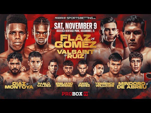 CONTENDER SERIES | LIVE BOXING | Flaz vs Gomez | Saturday, November 9