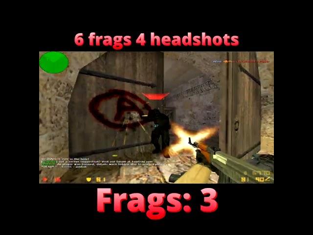 6 frags 4 headshots #6k #headshot #sick #beast #wow #clip #clips #nostalgia #counterstrike #cs16