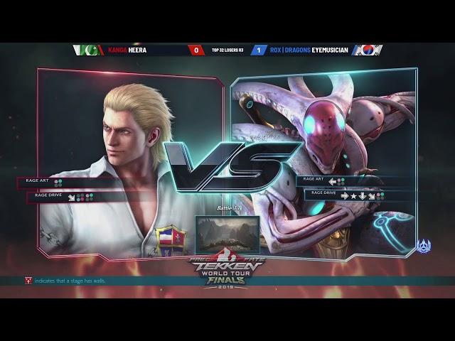 Tekken World Tour 2019 Finals  - KANGA Heera VS ROX DRAGONS EyeMusician - Offstream LCQ Top 32