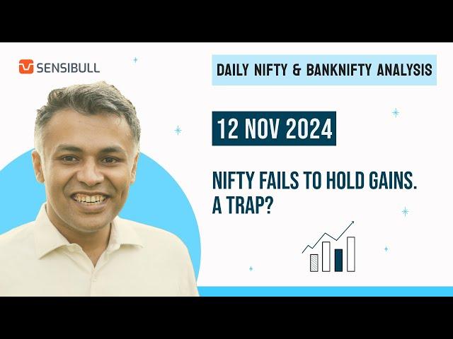 NIFTY & BANK NIFTY Analysis for Tomorrow | Stock Market Outlook | 12 November 2024, Tuesday