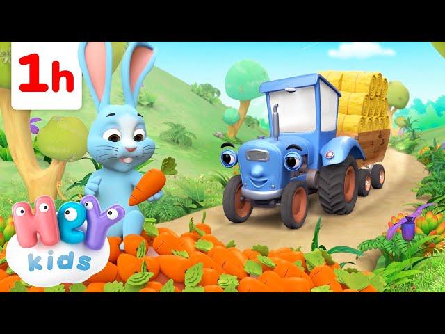 El Tractor y los Animales y Más | ¡ Una Hora ! | Rima Infantil | HeyKids - Canciones infantiles