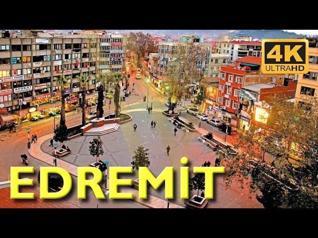 Edremit Walking Tour 4K UHD 50fps | Balıkesir Edremit city center walk