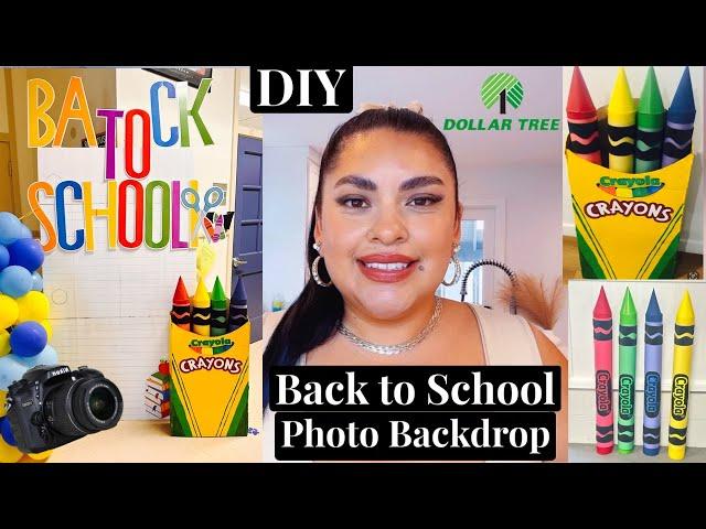 DIY Easy Dollar Tree Back to School Backdrop