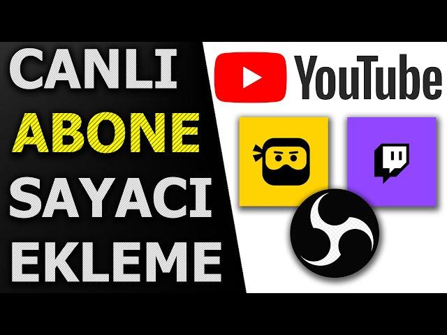 YOUTUBE CANLI YAYINLARA ABONE SAYACI EKLEME / (OBS)