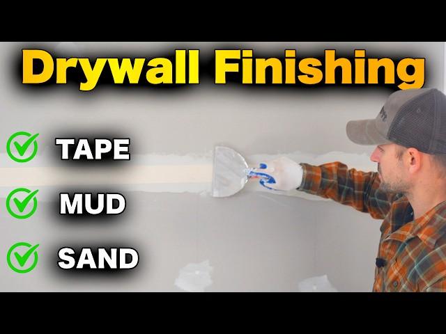 How to Tape and Mud Drywall - BEGINNERS GUIDE to Finishing!