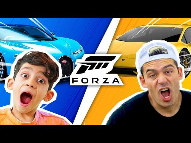 BUGATTI vs LAMBORGHINI RACE with my Brother Alex In Forza Motorsport 7