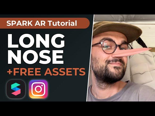 Long Nose Filter - Spark AR Tutorial! | Create your own Face Distortion Filter for Instagram