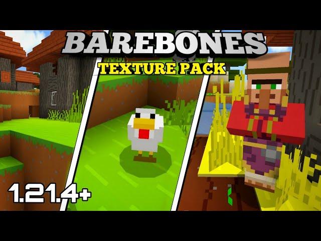 Bare Bones Texture Pack Minecraft Pe 1.21 MCPE - Hd Texture pack For Minecraft Pocket Edition