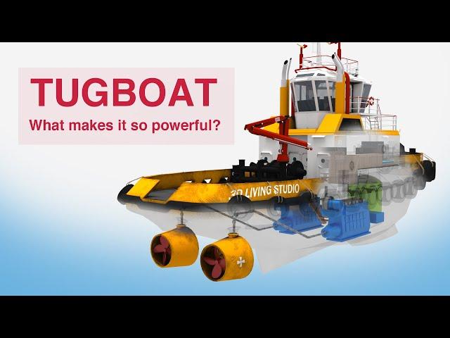 How a Tugboat Tows Ships 1000 Times Bigger - Z-Drive Tugboat