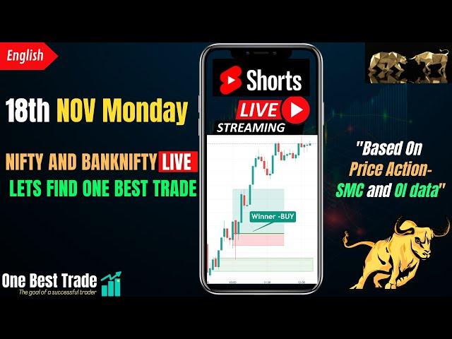 V Live Nifty intraday trading | Bank nifty live trading | Live options trading | 18th NOV 2024 dhan