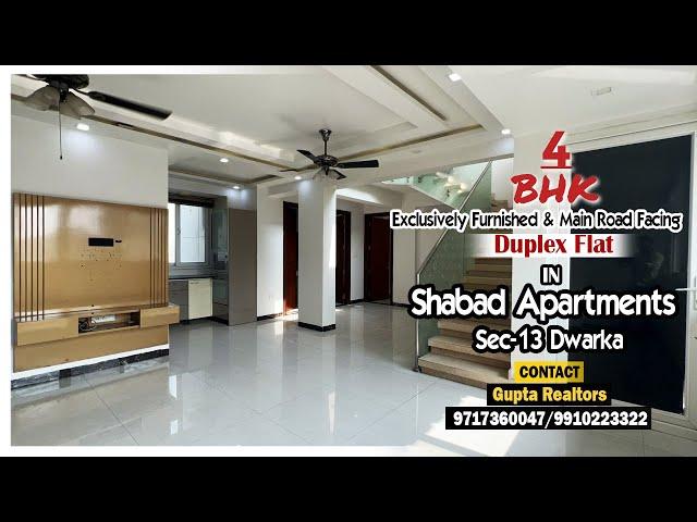 #ShabadApartments | 4 BHK MAIN ROAD FACING #Duplex FLAT IN Sec-13 Dwarka Call 9717360047