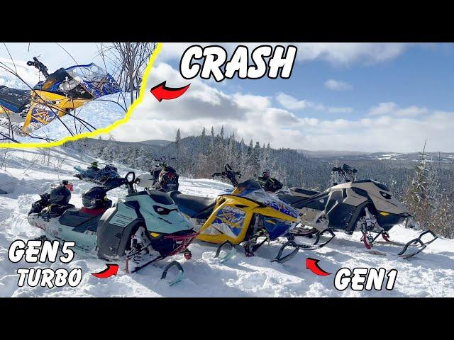 CHEAP VS EXPENSIVE SNOWMOBILE MOUNTAIN RIDING (CRASH)