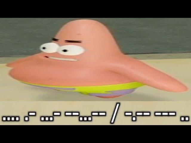 Patrick is speaking in Morse Code (AI Sponge Rehydrated Clip)