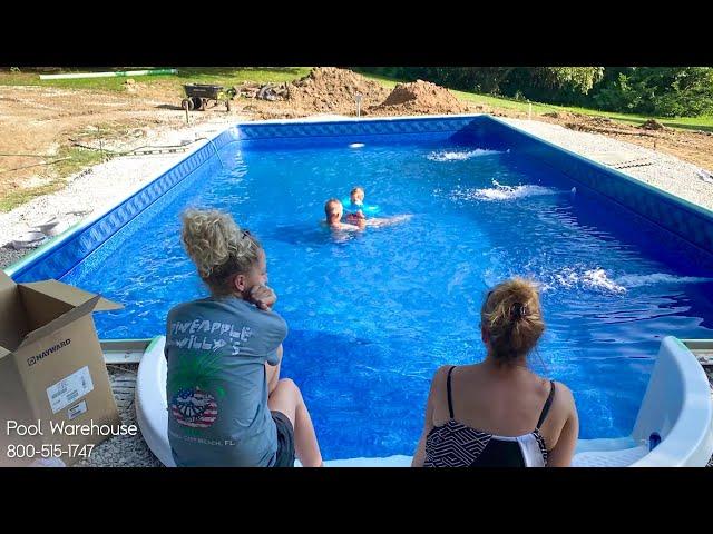 Timelapse DIY Swimming Pool Kit Construction, Built By The Ahlvers Family!