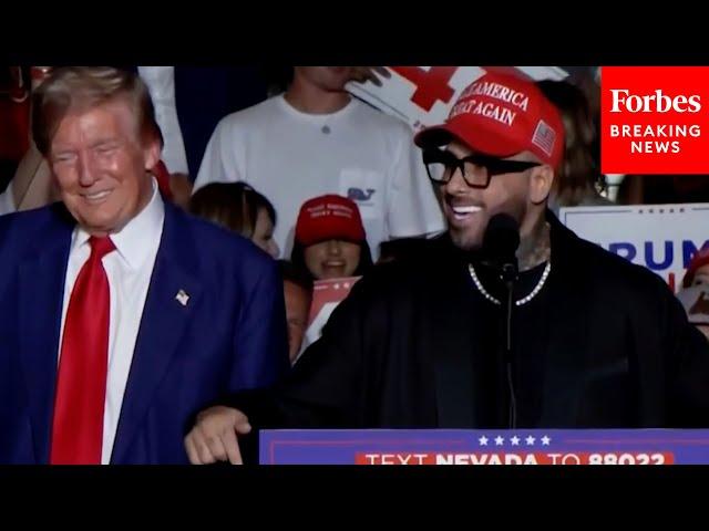 'We Need You Back': Musician Nicky Jam Joins Trump On Stage At Campaign Rally In Las Vegas, Nevada