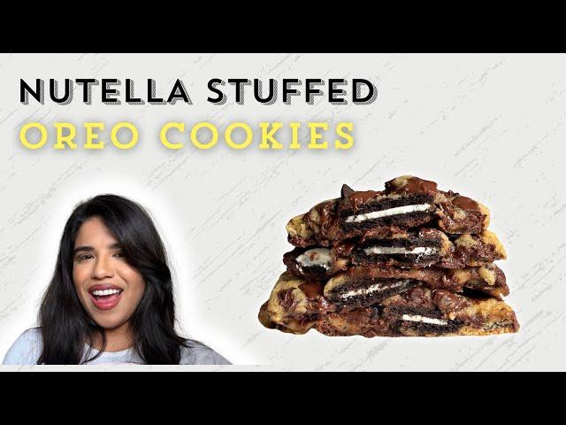 Nutella Stuffed Cookies and Cream  EASY