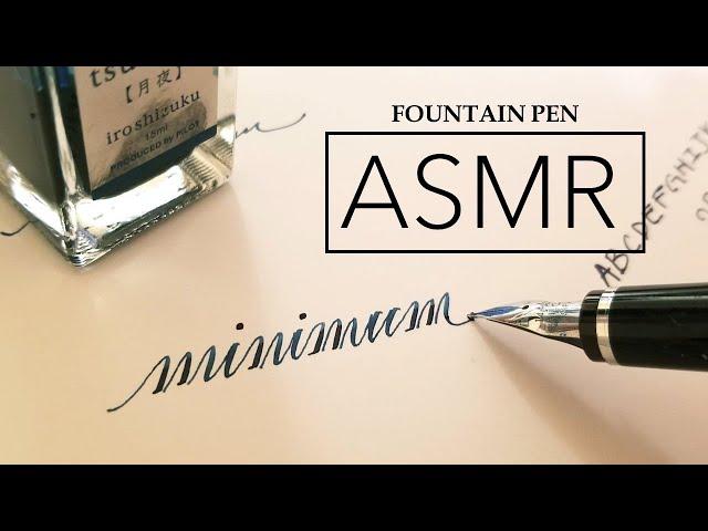 ASMR Fountain Pen Writing Sounds (Soft Spoken, Whispering, No Music)