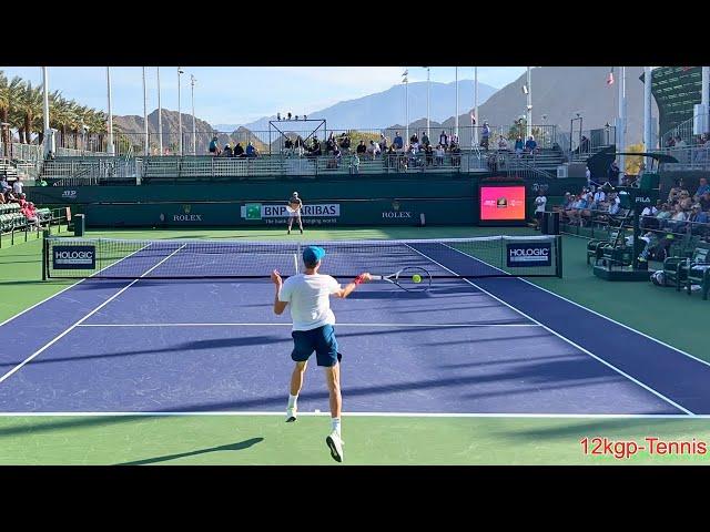 Jannik Sinner v. Cam Norrie - 2023 IW Practice (+ Extra Practice Footage) [4k 60fps]