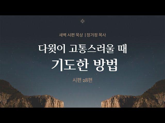 다윗이 고통스러울 떄 기도한 방법 (시28) | 매일 새벽 시편 | 정기정 목사