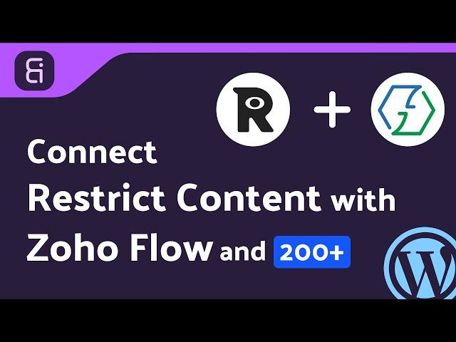 Integrating Restrict Content with Zoho Flow Using Bit Integrations Plugin