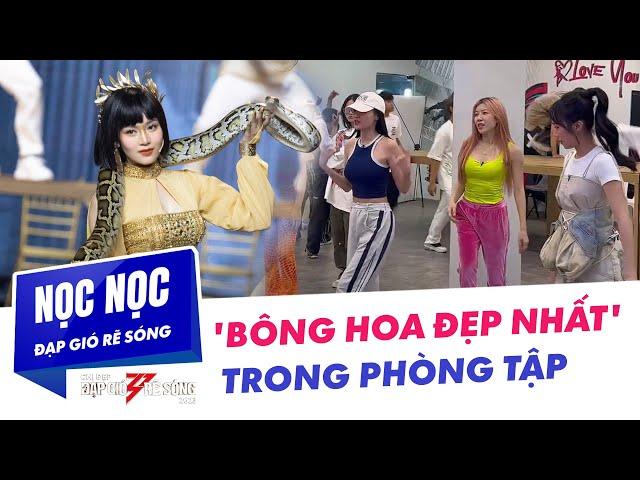 Thu Phương, Trang Pháp, Huyền Baby,  Lan Ngọc, Diệu Nhi tại phòng tập “Bông hoa đẹp nhất”