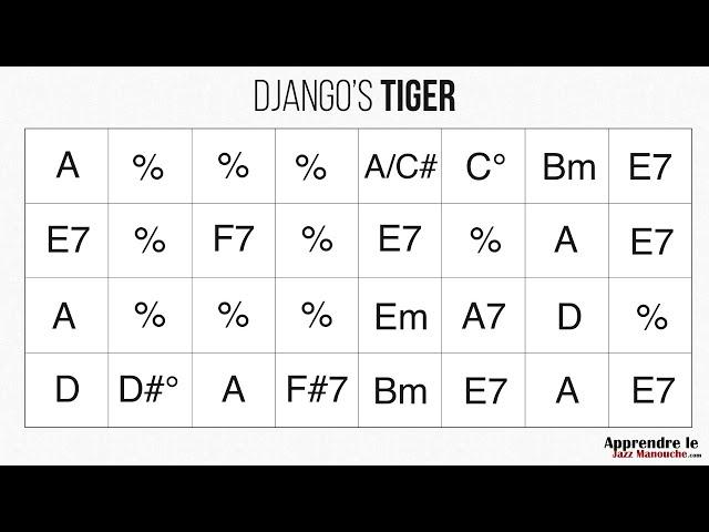 Django's Tiger - Playback jazz manouche - Gypsy jazz backing track / play along